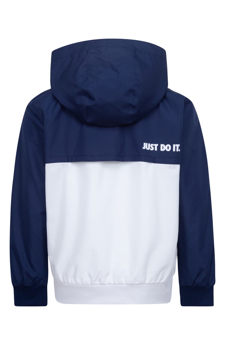 Nike Kids' Hooded Ripstop Windbreaker, Alternate, color, Midnight Navy