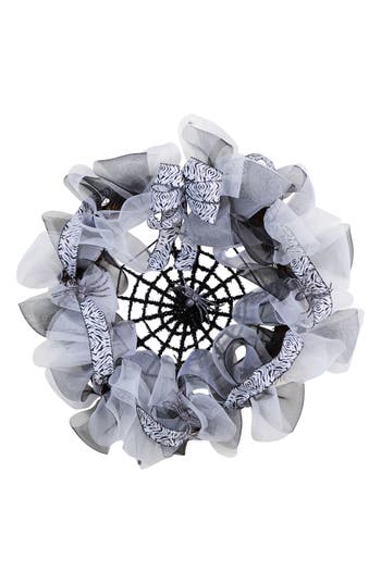 Nearly Natural Halloween Spider Web Wreath In Gray