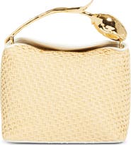 Erdem Mini Bloom Raffia Handbag