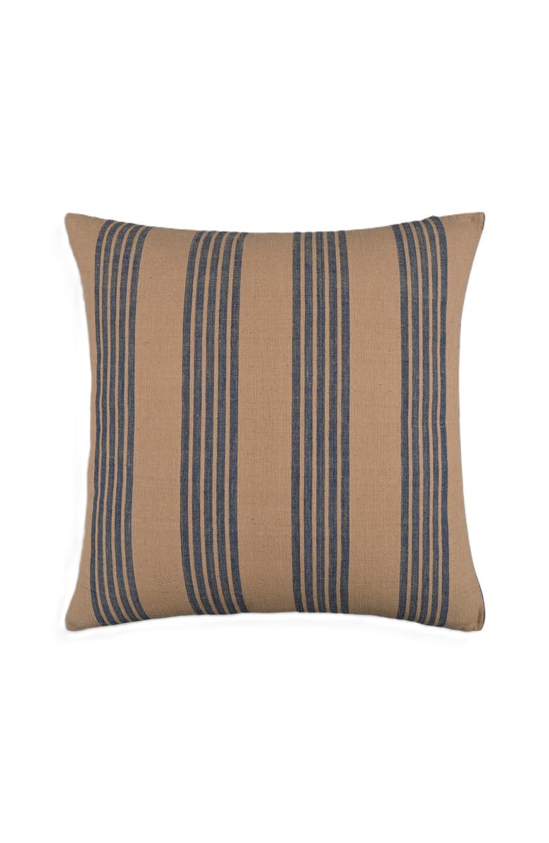 Naki & Ssam Earthy Finesse Brown Throw Pillow with Stripes - Cover Only, Alternate, color, Brown/Green