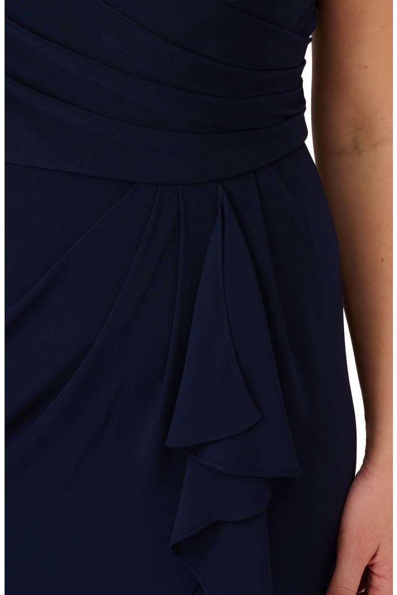 Chiffon Drape Dress, Alternate, color, MIDNIGHT