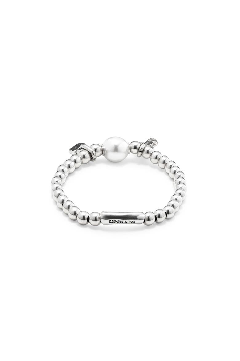 Luna Pearl and Charms Bracelet, Alternate, color, Silver