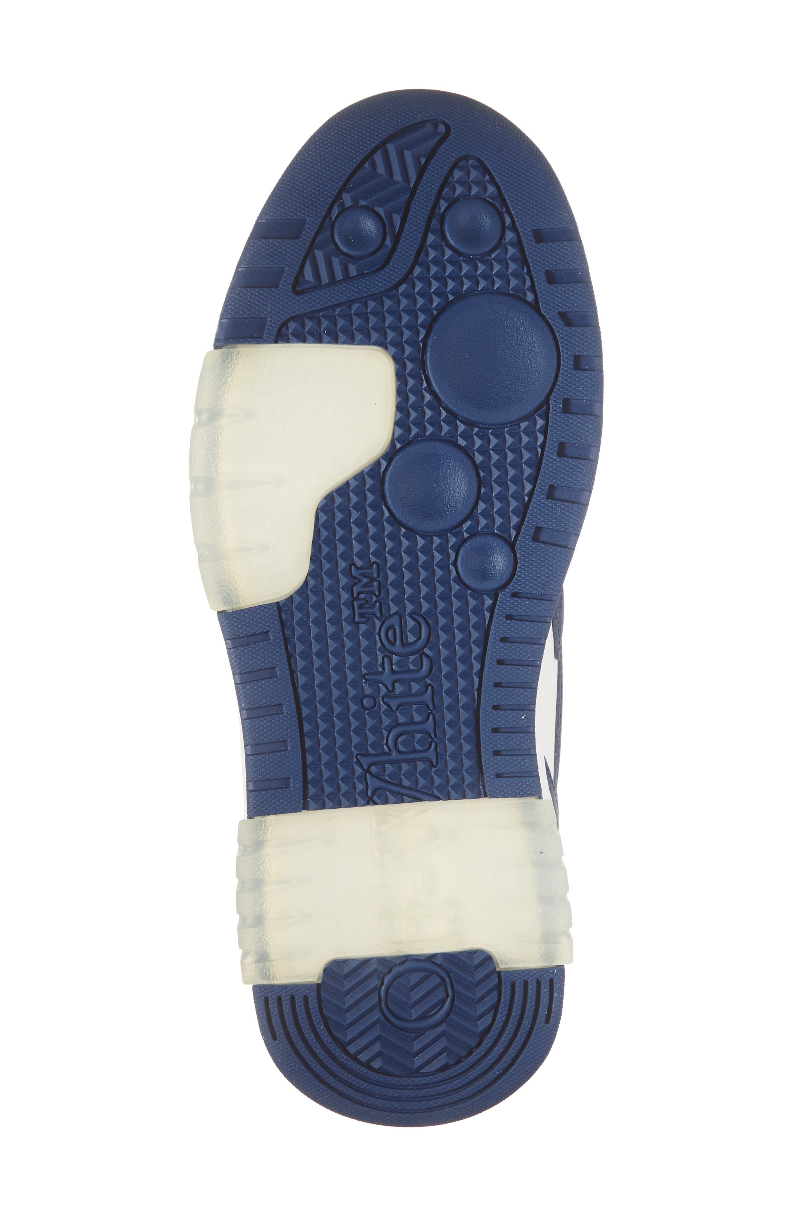 Out of Office Leather Sneaker, Alternate, color, WHITE - ROYAL BLUE