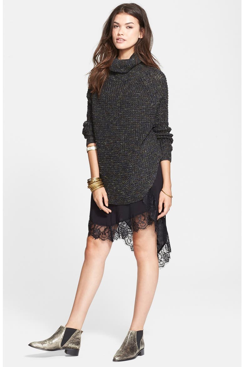 Turtleneck Pullover, Alternate, color, CHARCOAL COMBO