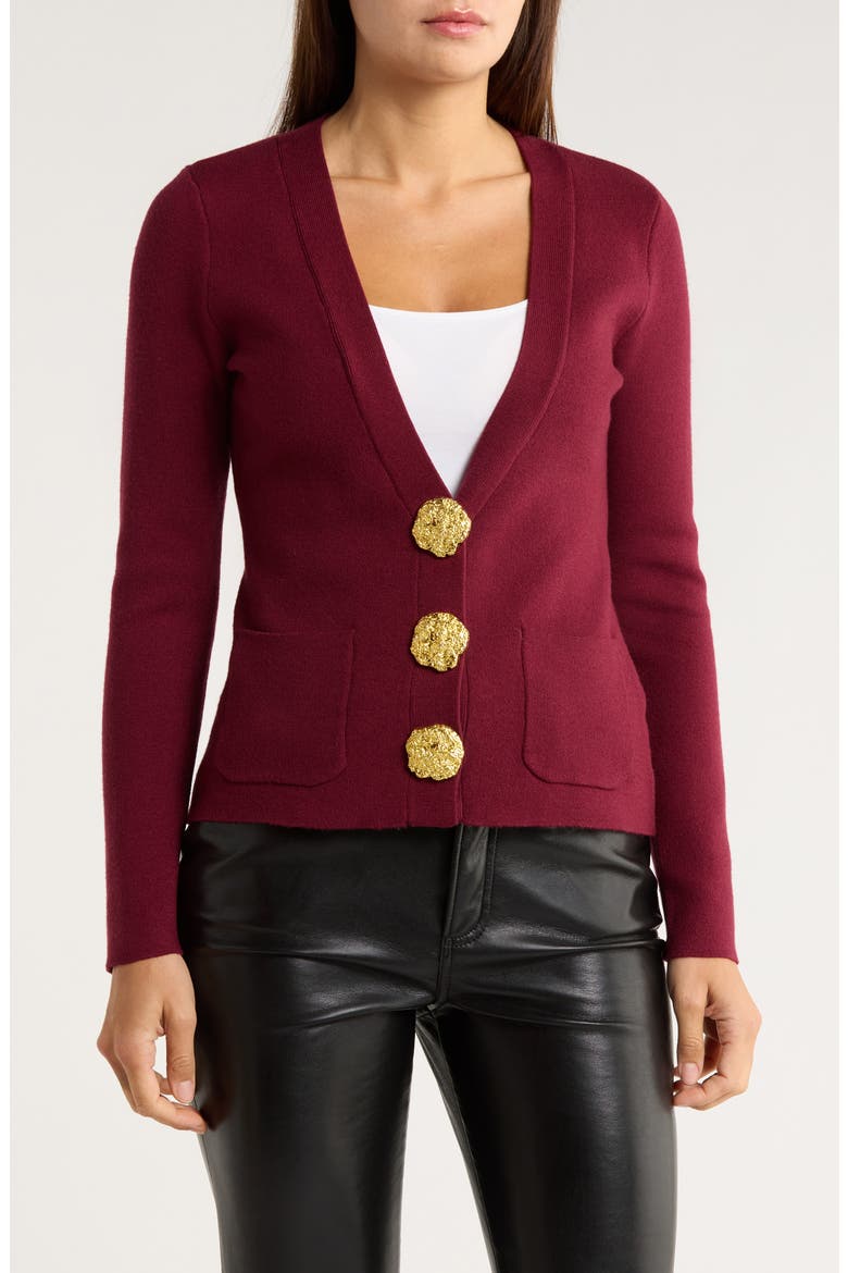 Cream Puff Cardigan, Main, color, SOUR CHERRY