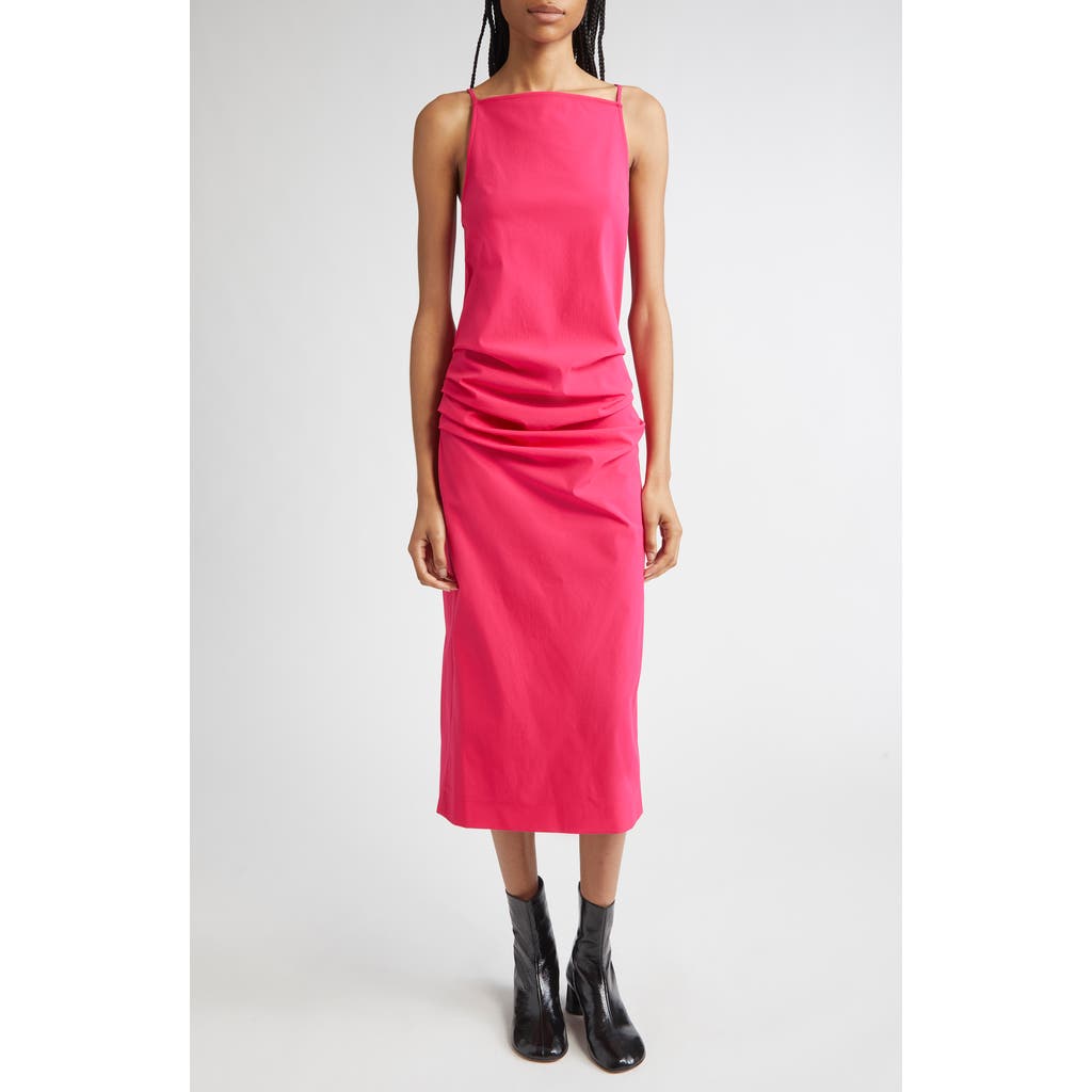 Proenza Schouler Priya Draped Bi-stretch Cotton Nylon Dress