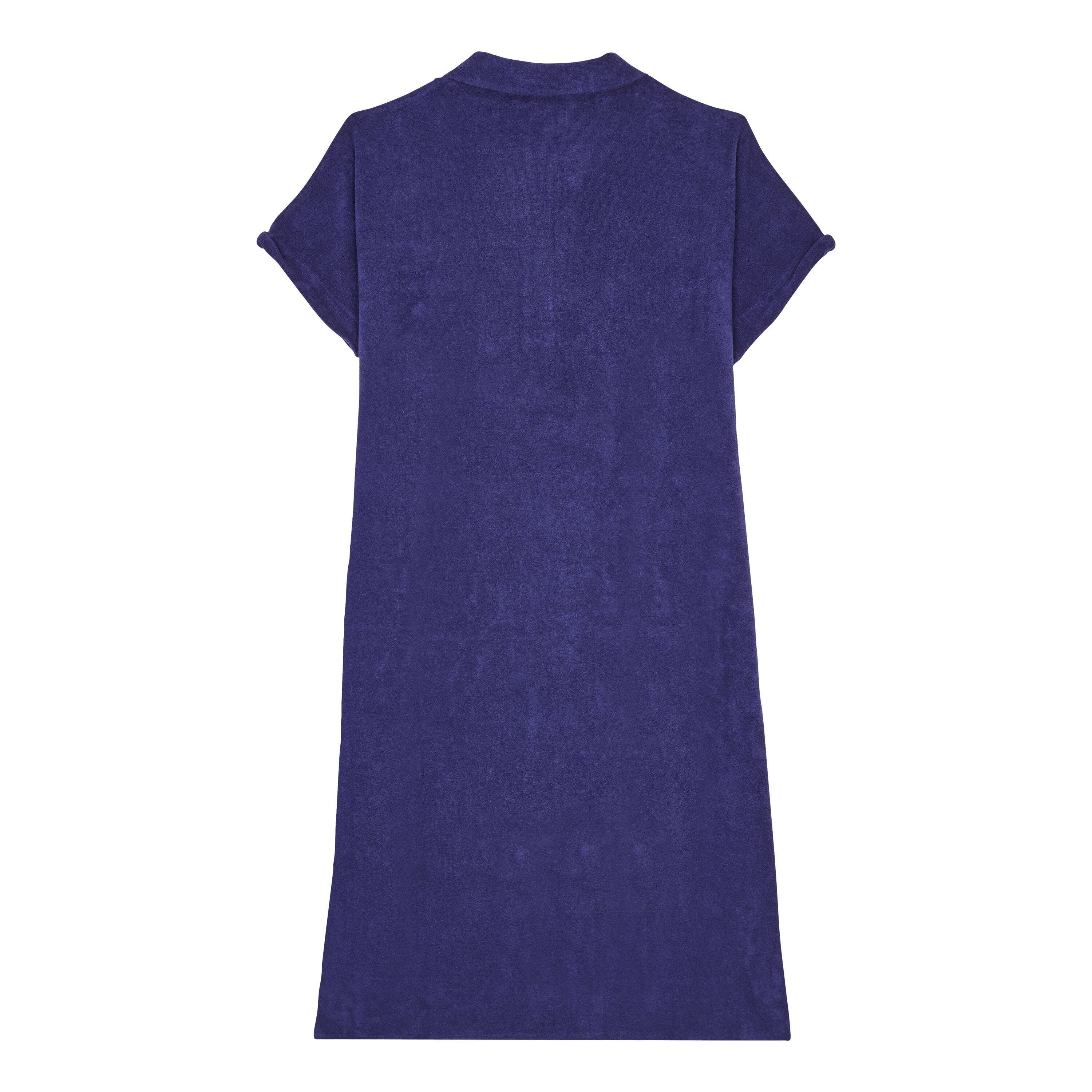 Women's Solid Organic Terry Polo Dress - image 2