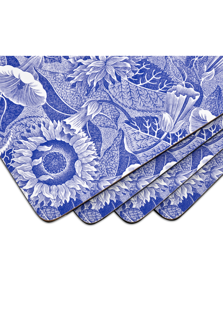 Blue Room Set of 4 Cork Back Placemats, Alternate, color, Blue Room