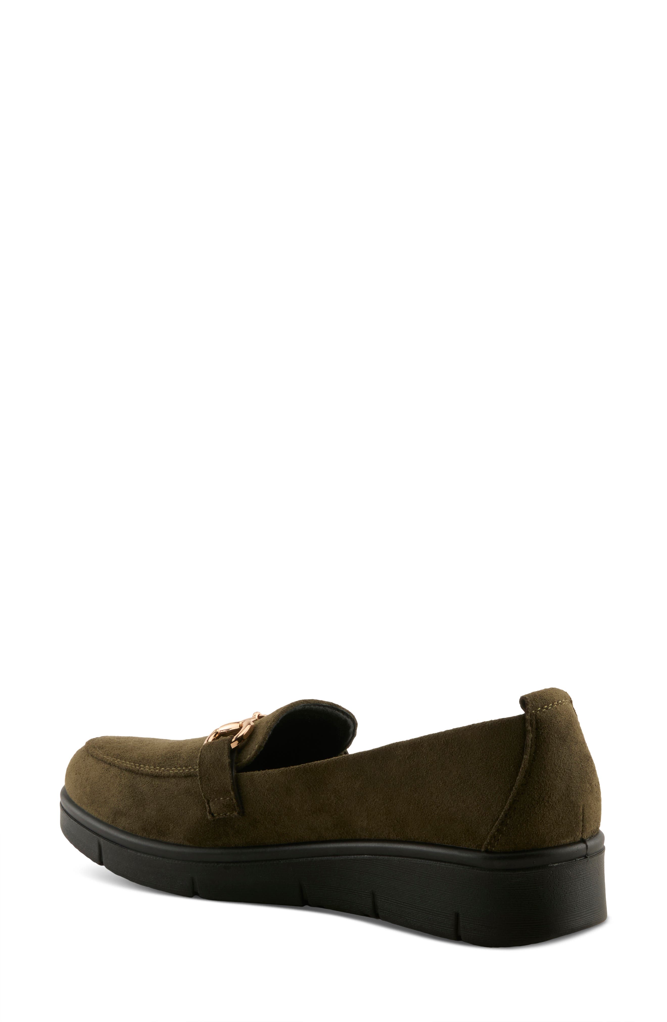 Cashmeran Faux Suede Loafer, Alternate, color, OLIVE FAUX SUEDE