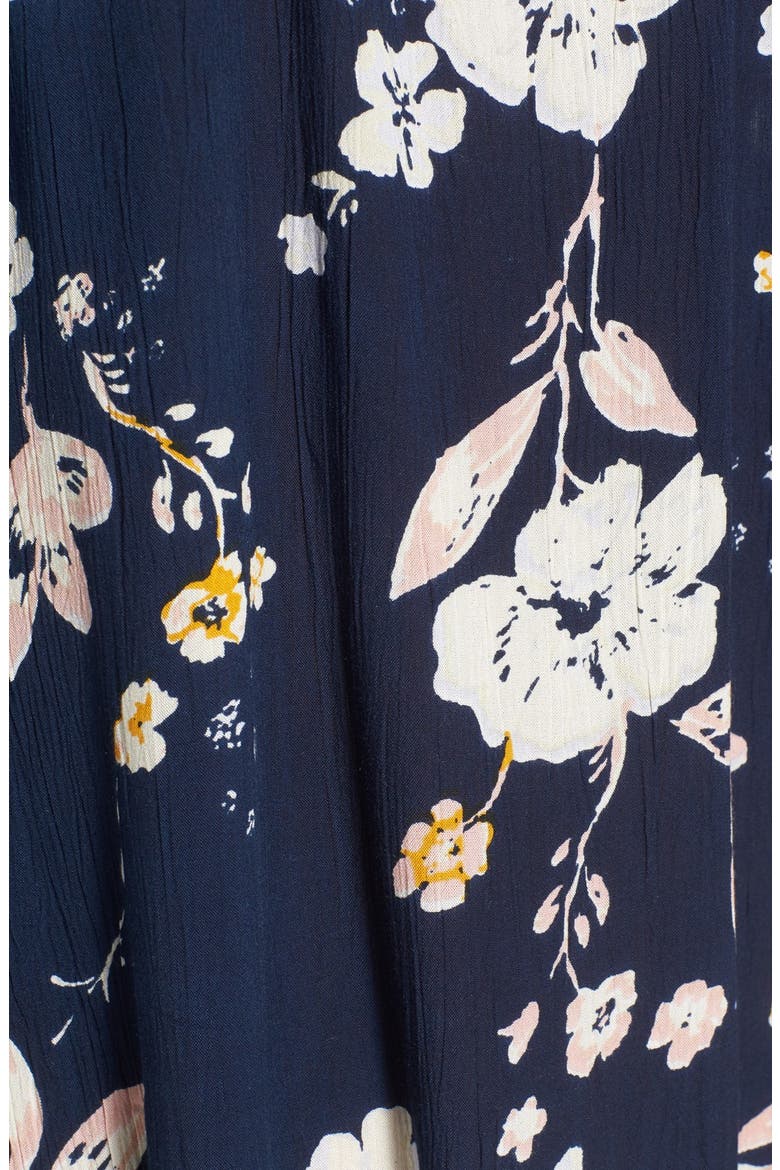 'Sweet Sands' Print Long Sleeve Shift Dress, Alternate, color, BLUE TIDE