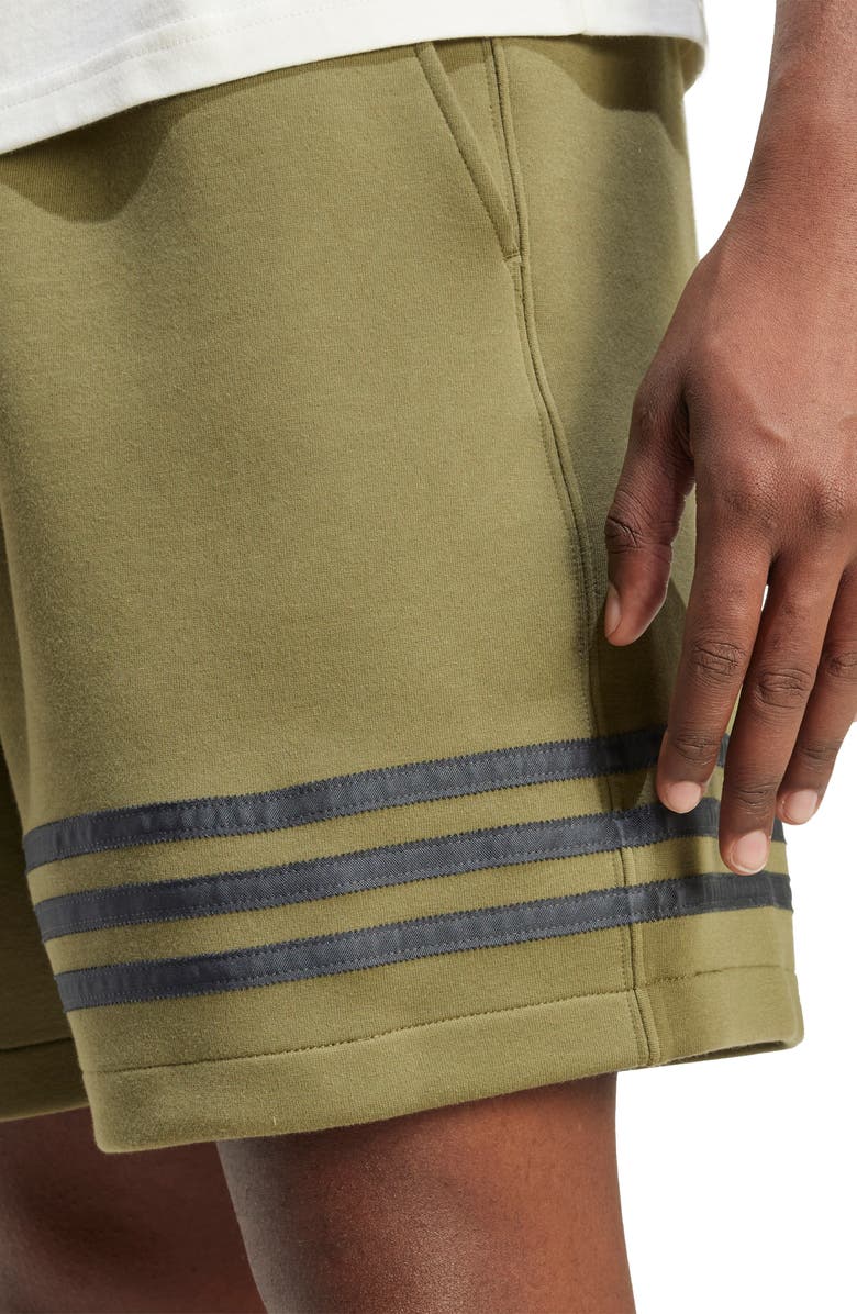 adidas Neuclassics Loose Fit Knit Shorts, Alternate, color, Focus Olive