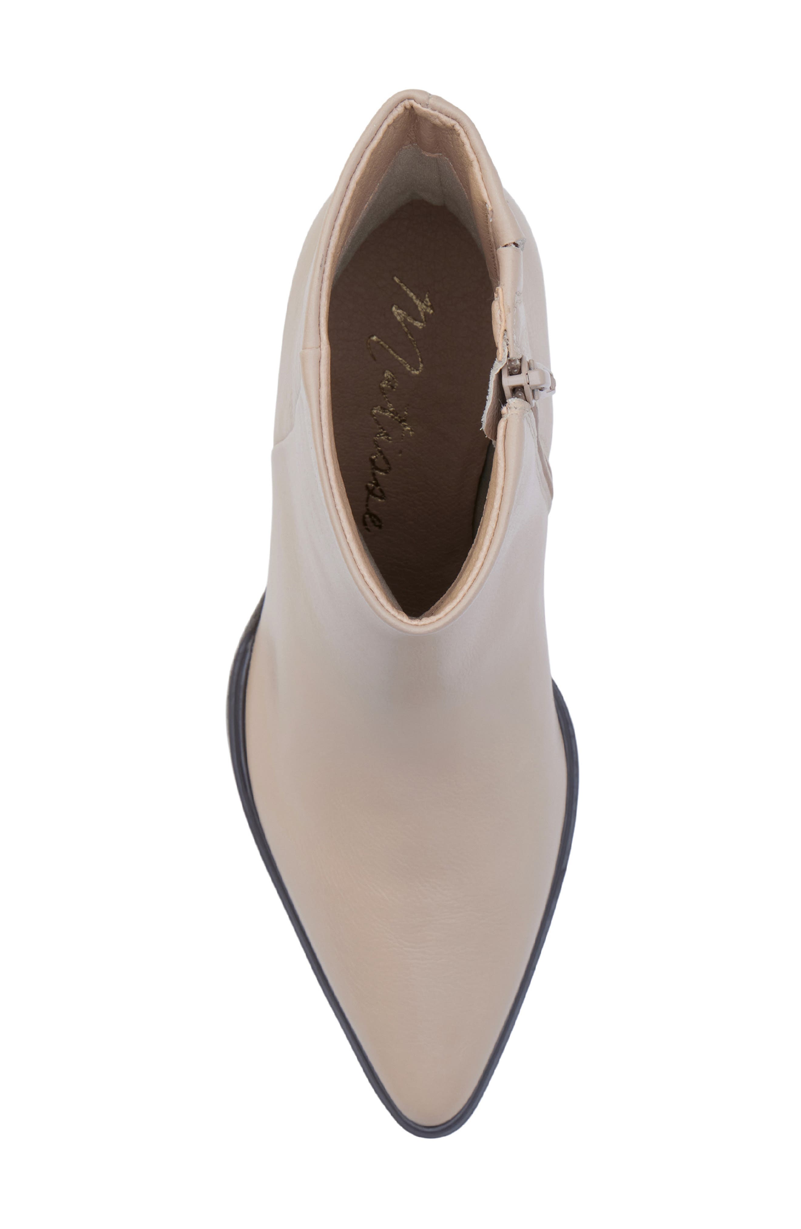 Gabbie Pointed Toe Bootie, Alternate, color, BEIGE