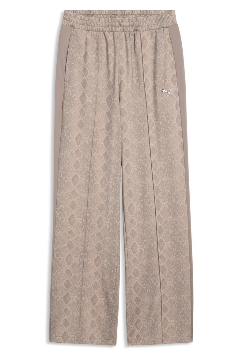 T7 Snake Print Track Pants, Alternate, color, BEIGE