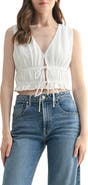 Lush Front Tie Cotton Gauze Crop Tank
