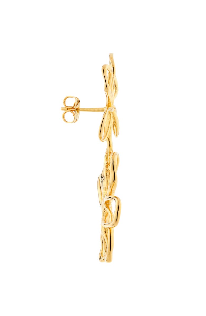 Oscar de la Renta Flower Double Drop Earrings, Alternate, color,