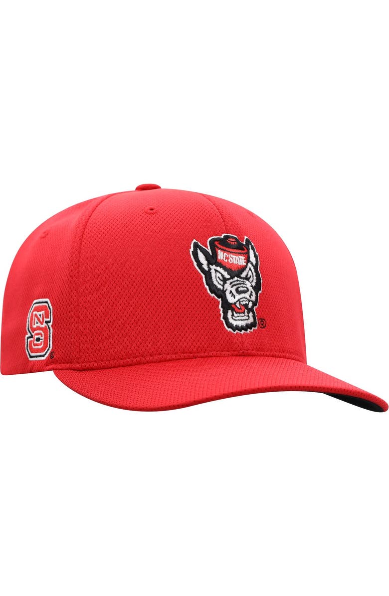 TOP OF THE WORLD Men's Top of the World Red NC State Wolfpack Reflex Logo Flex Hat, Alternate, color, Red