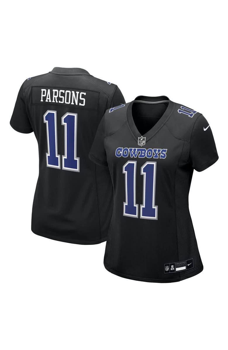 Nike Women's Nike Micah Parsons Carbon Black Dallas Cowboys Fashion Game Jersey, Main, color,