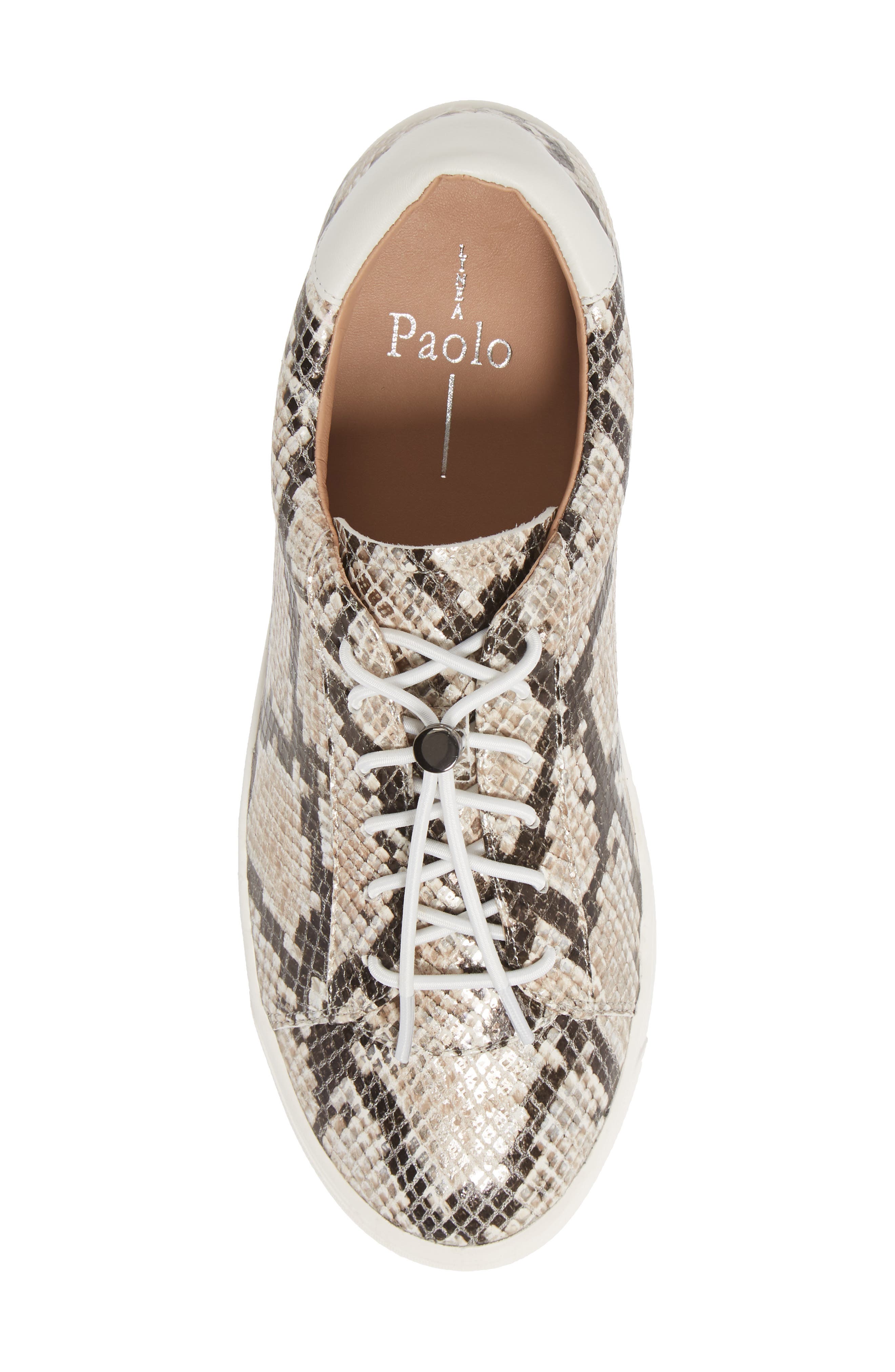 Linea Paolo Kirby Sneaker, Alternate, color, Dark Brown Snake Print Leather