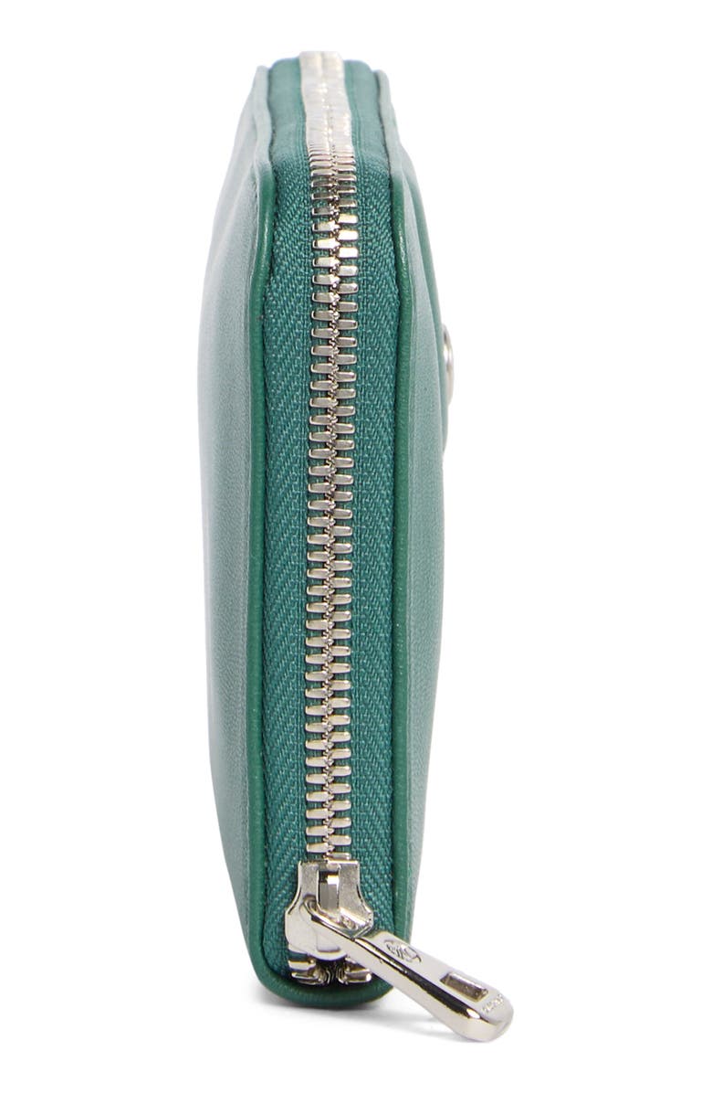 Longchamp Le Pilage Cuir Zip Wallet, Alternate, color, Emerald Green