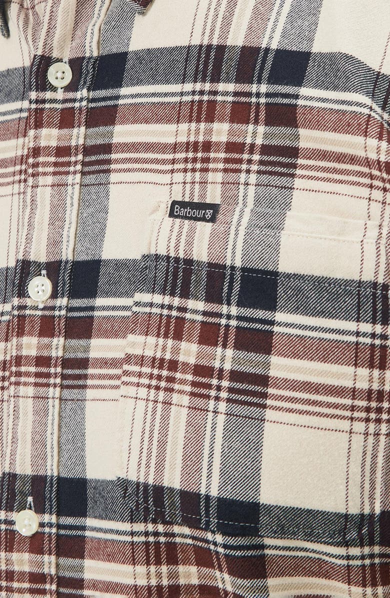 Barbour Shieldton Plaid Flannel Button-Down Shirt, Alternate, color, 
