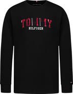 Tommy Hilfiger Kids' Plaid Logo Long Sleeve T-Shirt