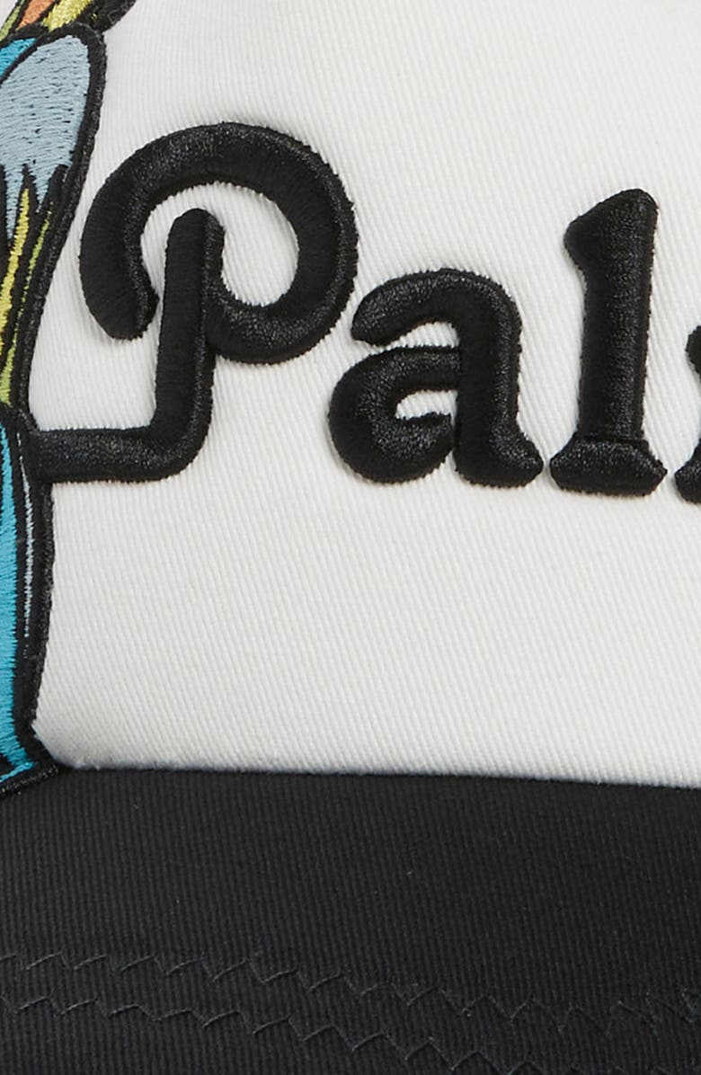 Palm Angels Men's Embroidered Parrot Trucker Hat, Alternate, color, 