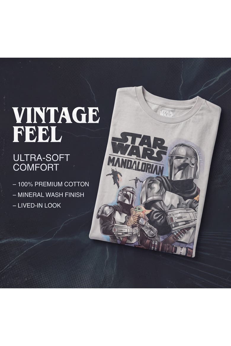 The Mandalorian Short Sleeve T-Shirt, Alternate, color, Mandalorian Vapor Blue