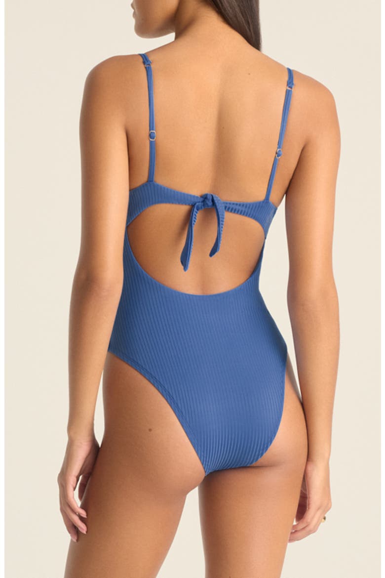 Ada Underwire Rib One-Piece Swimsuit, Alternate, color, CHAMBRAY