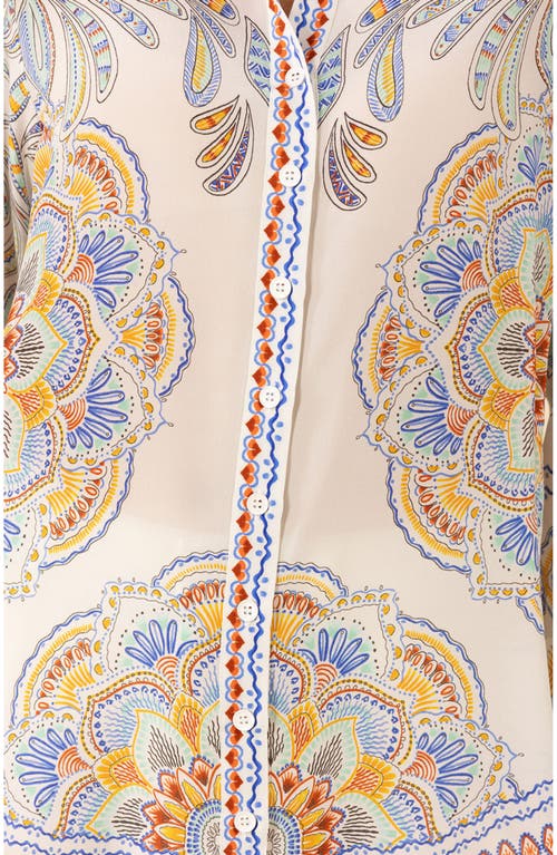 Hale Bob Lara Silk Top In Ivory