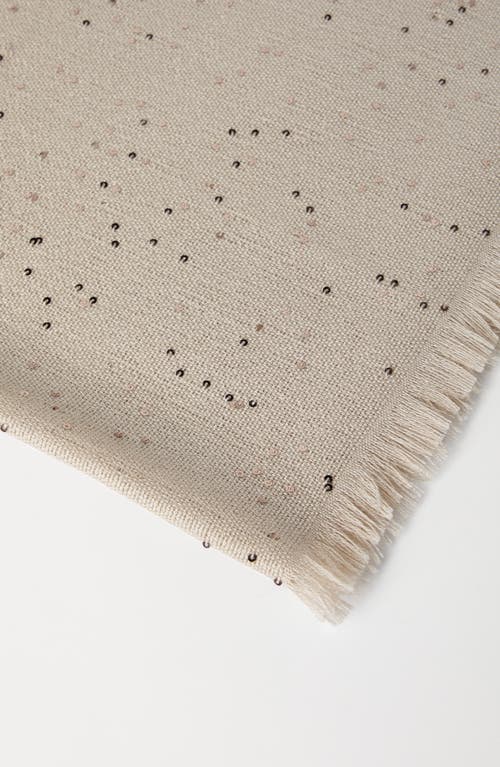 Brunello Cucinelli Cashmere And Silk Diamond Yarn Scarf In Buff
