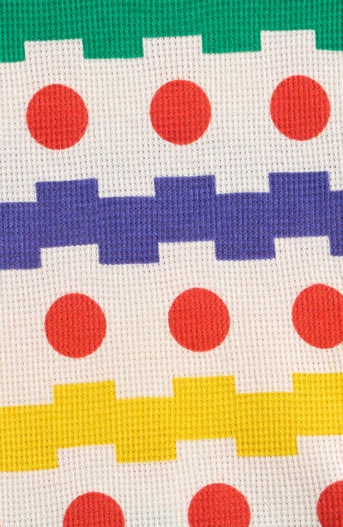 Bobo Choses White T-shirt For Babykids With Geometric Print In White Multicolor