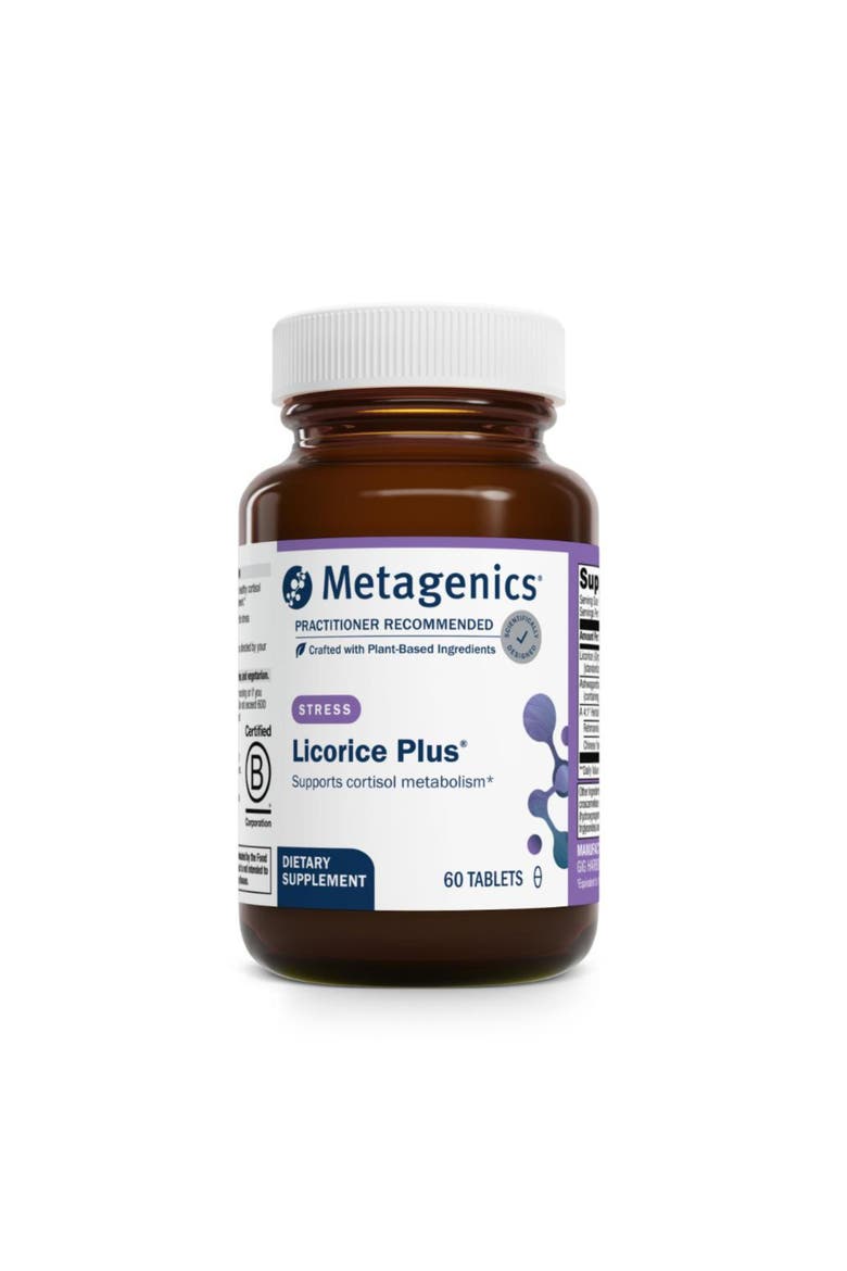 Licorice Plus Cortisol and Stress Support Supplement Tablets 60 Tablets, Main, color, None