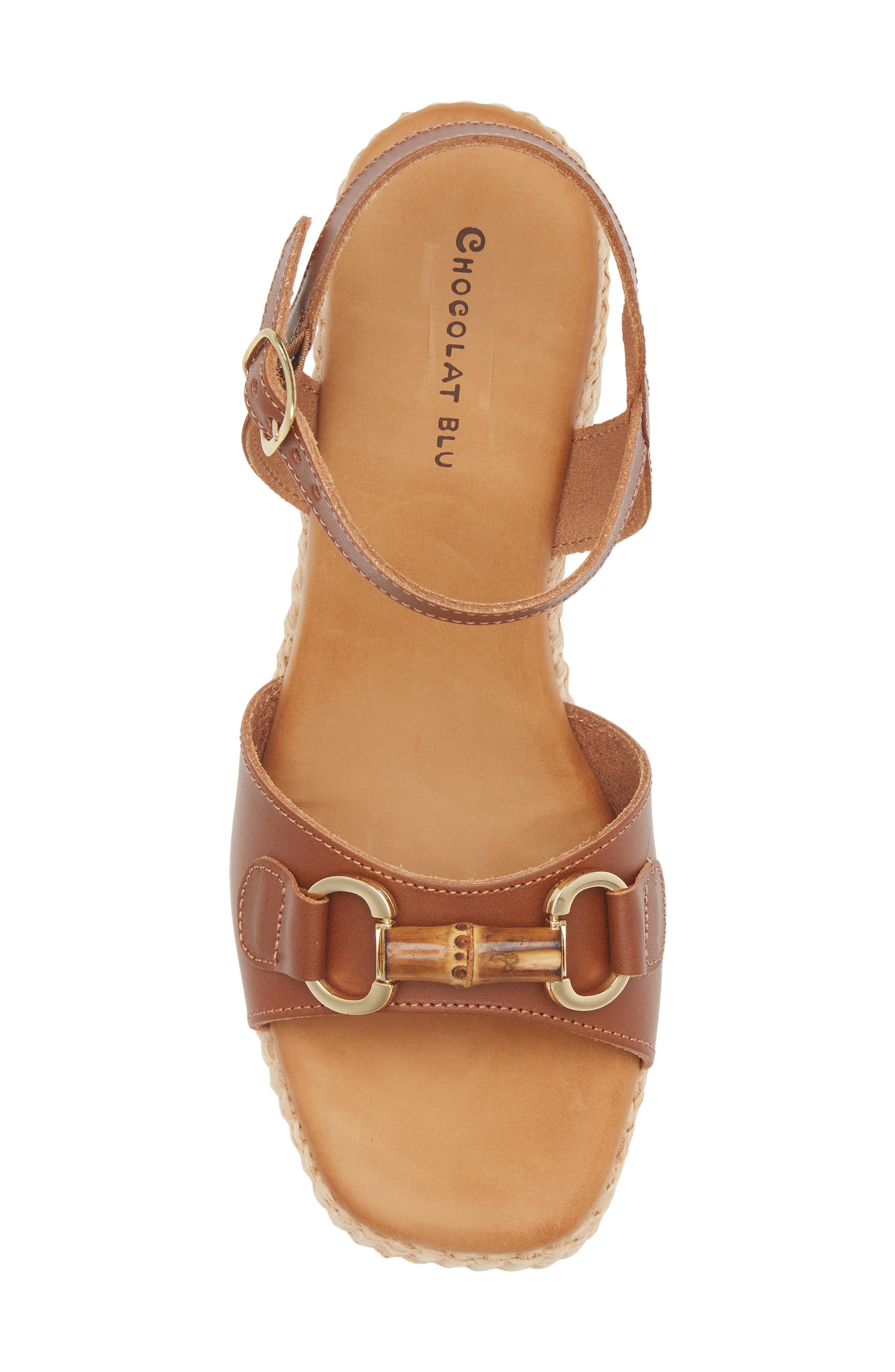 Chocolat Blu Mel Sandal, Alternate, color, Brown Leather