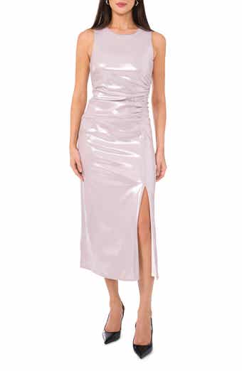 Shimmer Ruched Sleeveless Dress