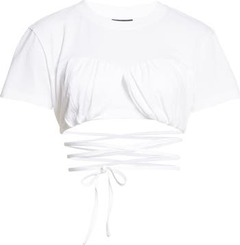 Tシャツ・カットソー [JACQUEMUS]Le Baci T-Shirt Jacquemus - Le T-shirt Baci cotton crop top Jacquemus