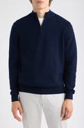 Peter Millar Crescent Texture Quarter Zip Sweater