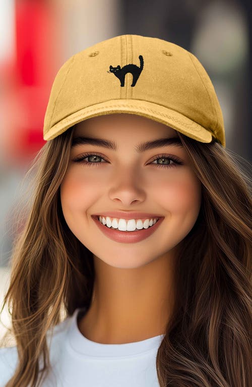 DALIX DALIX BLACK CAT EMBROIDERED CASUAL HAT 
