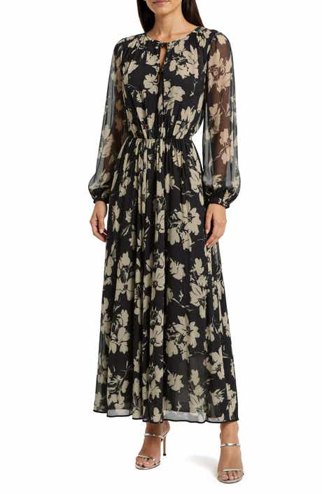Mila Mae Floral Long Sleeve Maxi Dress