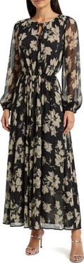 Mila Mae Floral Long Sleeve Maxi Dress