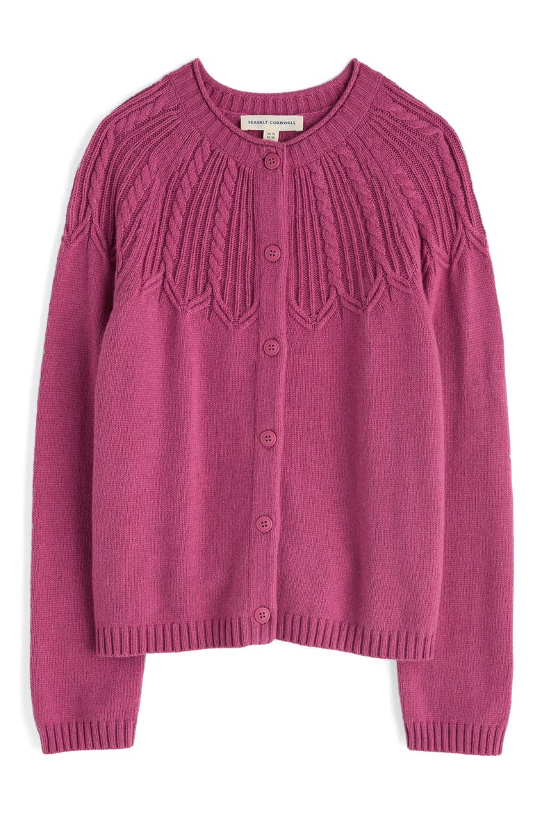 Sand Song Cardigan, Alternate, color, KNIT MELANGE ROSA