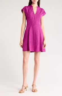 Derek Lam 10 Crosby Christina Short Sleeve Jacquard Minidress