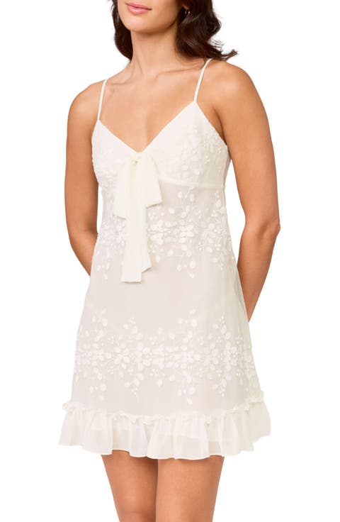 Tidal Embroidered Chiffon Chemise