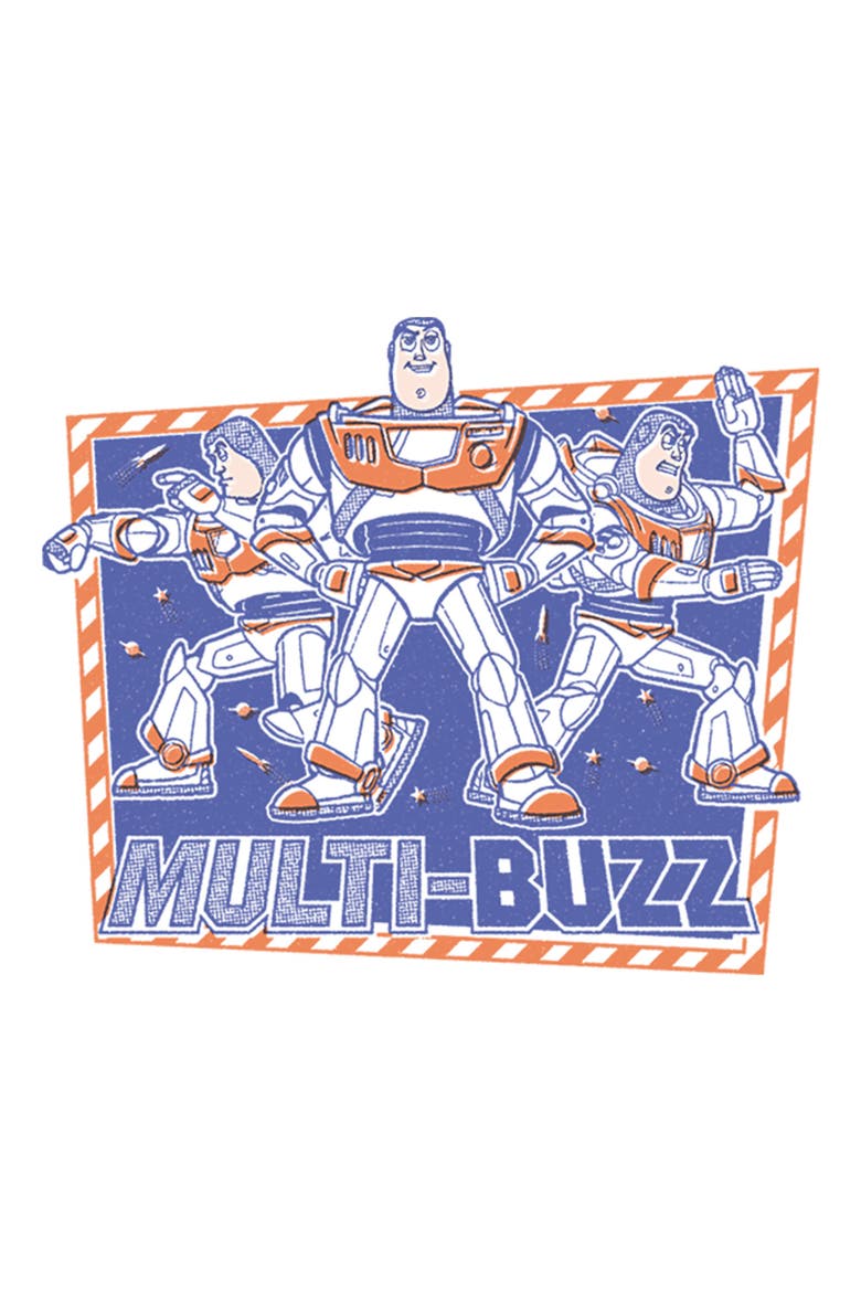 Girls' Multi Buzz Frame T-Shirt, Alternate, color, White
