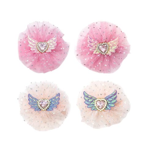 Angel Sparkle Wings Hair Clip Set of 4
