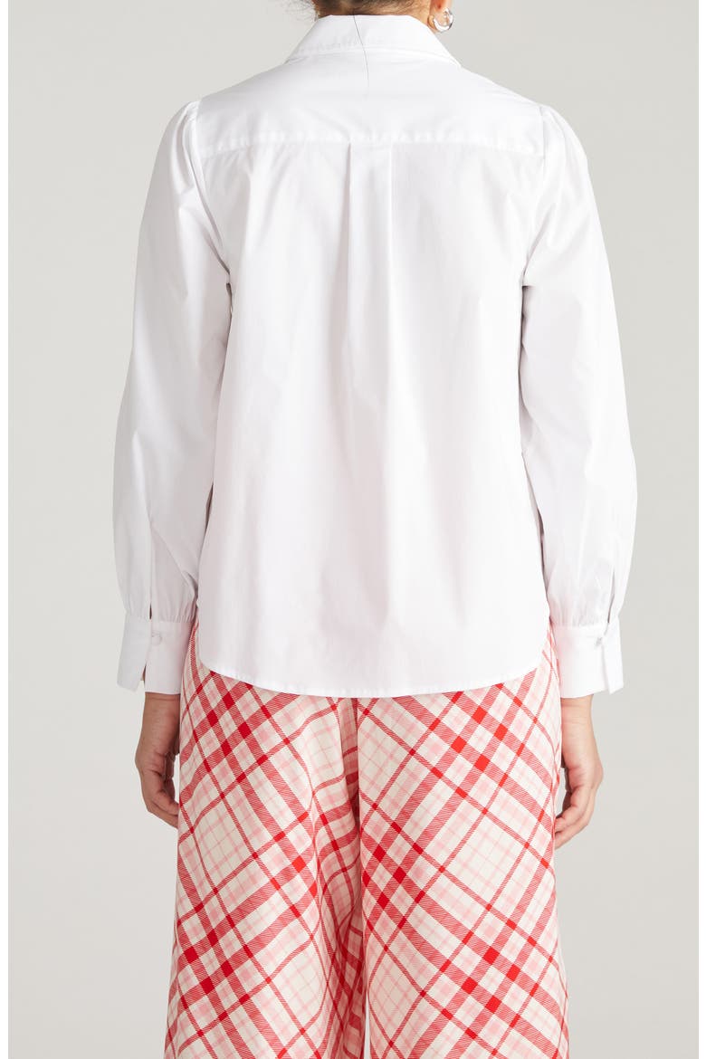 Janet Stretch Poplin Button-Up Shirt, Alternate, color, WHITE