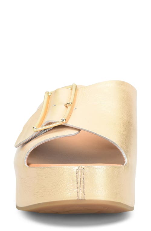 Kork-ease ® York Platform Slide Sandal In Gold Metallic