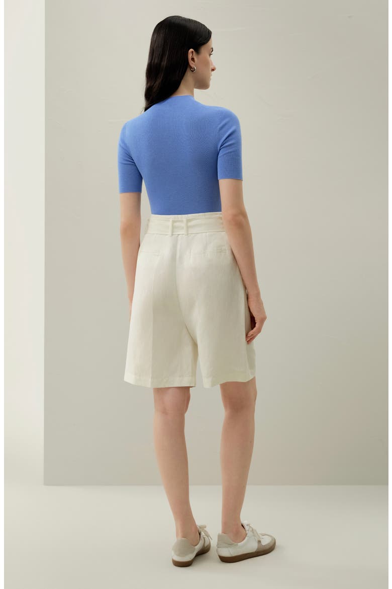 Women's Seamless Silk-Cotton Slim-Fit Knit Top, Alternate, color, Malibu Blue