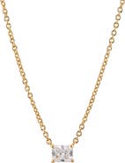 Nadri Modern Luv Small Emerald Cut Cubic Zirconia Pendant Necklace