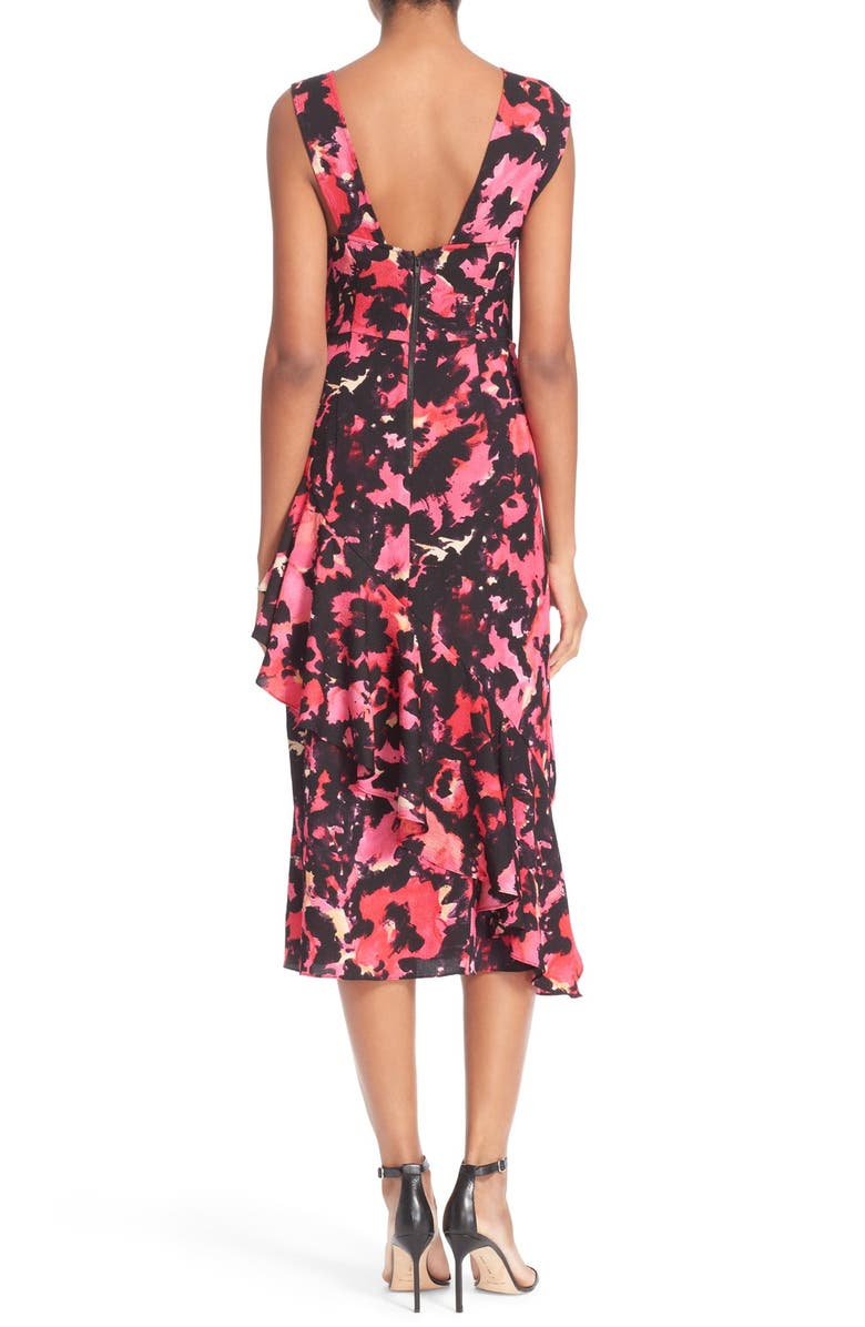Tracy Reese Print Surplice Flounce Dress, Alternate, color, 