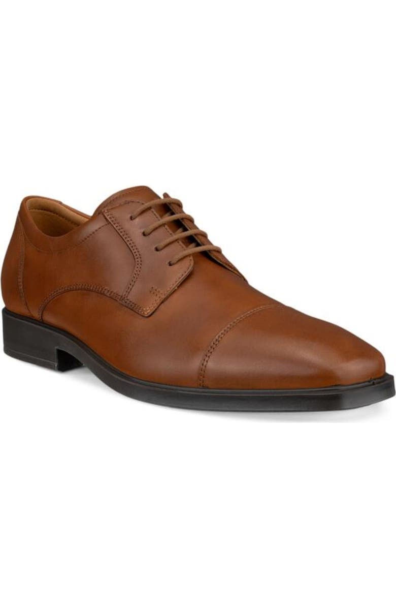 ECCO Metropole Milan Cap Toe Derby, Main, color, Saddle